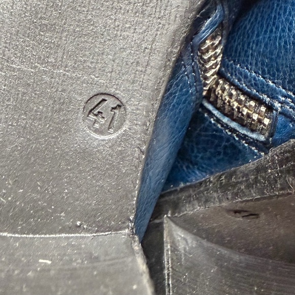 A.S.98 - B52213 - OCEANIC Blue Zipper Boots Italian Leather size 41 (9.5-10) - Picture 8 of 13